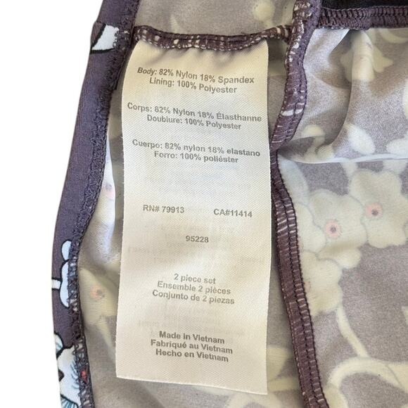 Motherhood Maternity Purple/Blue Floral 2 Piece Tankini Swimsuit - Medium - Picture 8 of 8